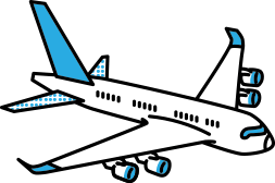 飛行機でお越しの場合