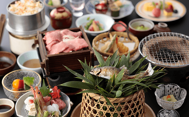 旬の味わいを堪能できる 遊月会席。素材の良さを活かした会席料理【不死王閣】