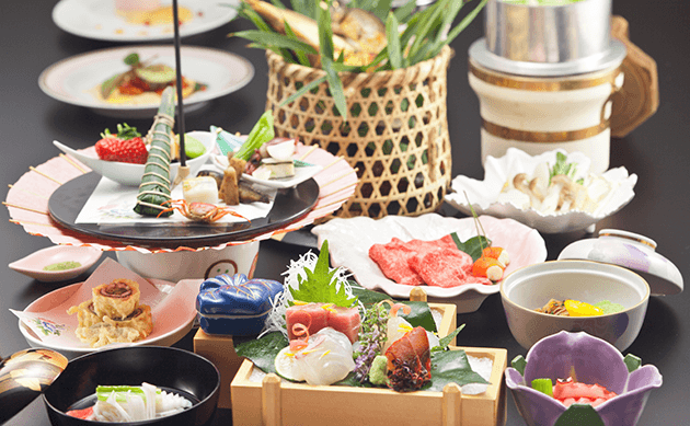 最上級の食材を使用した 風月花会席。特別な日に相応しい贅沢な献立【不死王閣】