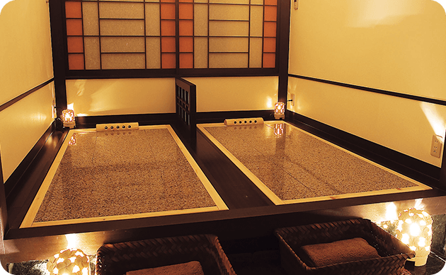 岩盤浴でじっくり発汗、心と体をリフレッシュ【不死王閣】