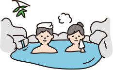 露天風呂から眺める四季折々の自然景観。心癒される温泉体験を提供