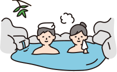 温泉露天風呂をチェック♪