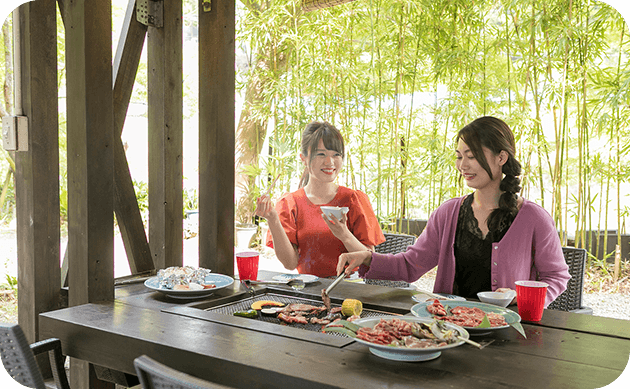 手ぶらでOK！温泉宿で味わうアウトドア気分のバーベキュー