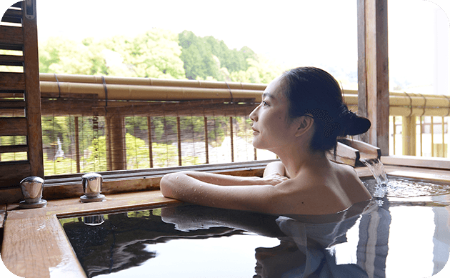 オン・オフの切替えが魅力。露天風呂付客室