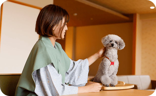 気分転換を兼ねて、愛犬とのじゃれあいや敷地内散歩をお楽しみください